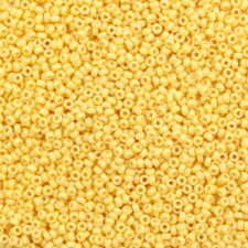 Miyuki rocailles Perlen 15/0 - Duracoat opaque banana yellow 15-4452